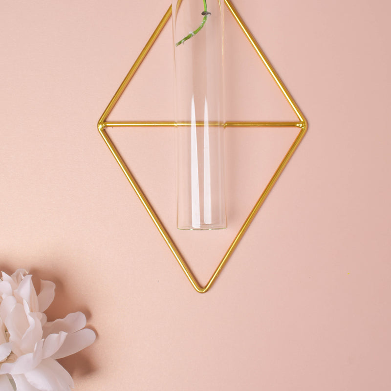 Diamond Wall Tube Vase - Flower vase for wall decoration/wall design | Living room decoration ideas