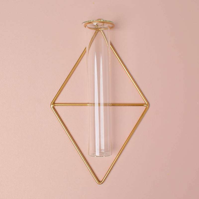 Diamond Wall Tube Vase - Flower vase for wall decoration/wall design | Living room decoration ideas