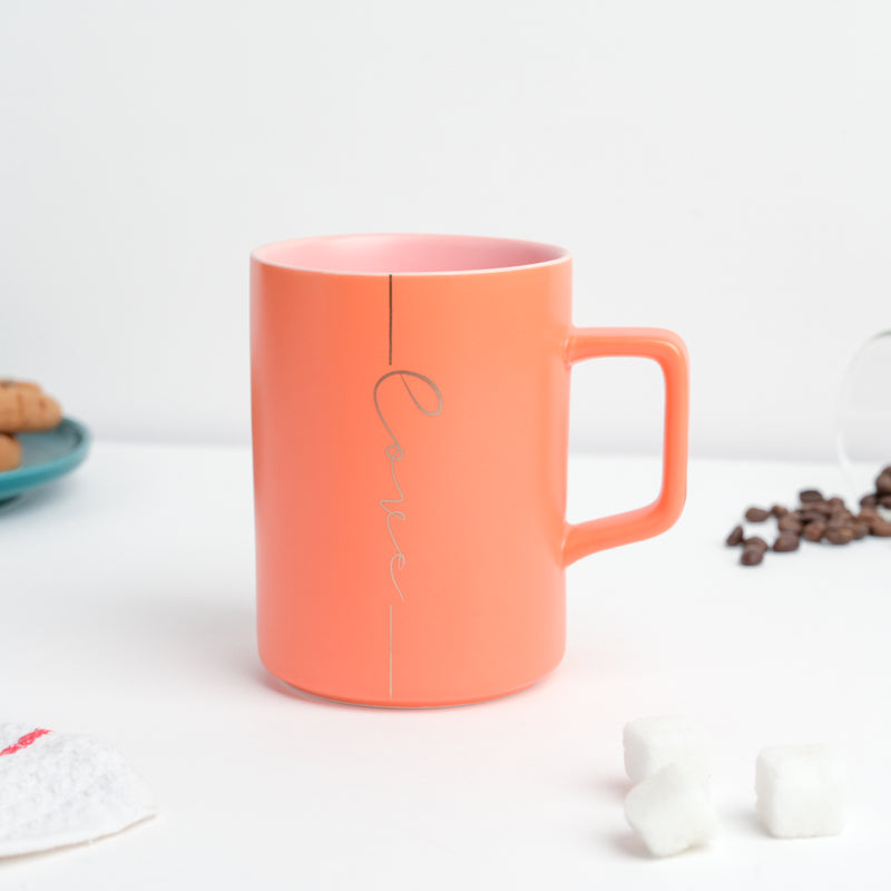 Zesty Orange Ceramic Coffee Mug 400 ml- Mug for coffee, tea mug, cappuccino mug | Cups and Mugs for Coffee Table & Home Decor