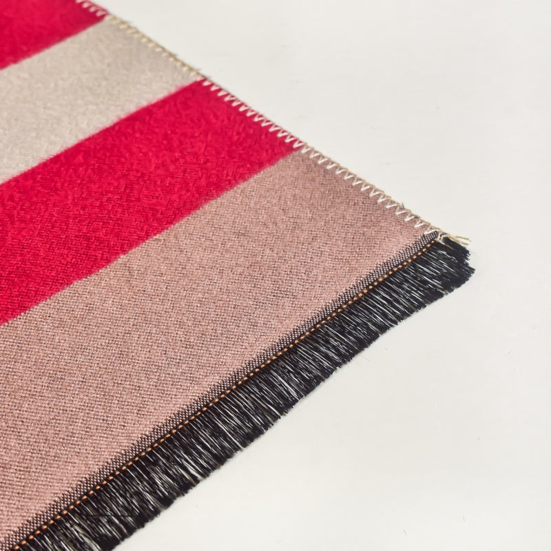 Ribbed And Striped Scarf  For Women