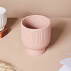 Dusky Pink Glazed Pot - Flower vase for home decor, office and gifting | Home decoration items