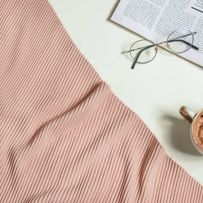 Ribbed Pret Scarf Beige