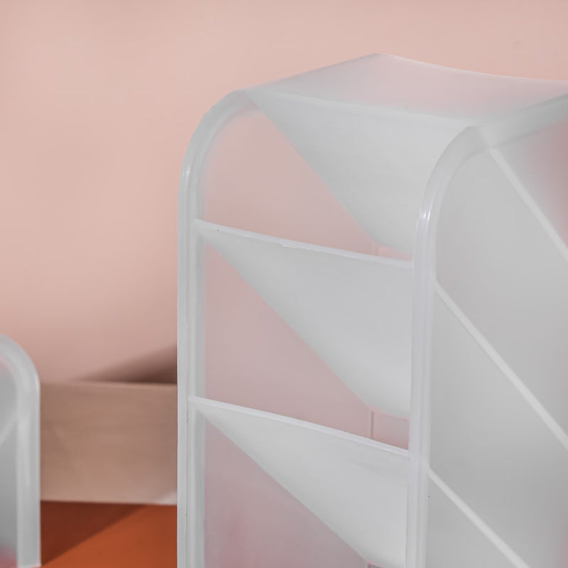 Slanting Desk Organiser White Set Of 2