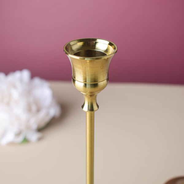 Golden Candle Stand Set Of 3