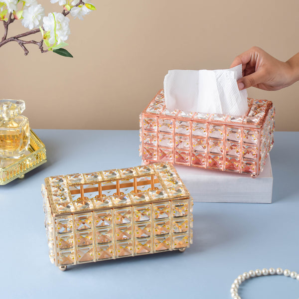 Crystal Tissue Box - Tissue box and tissue paper holder | Home decor items