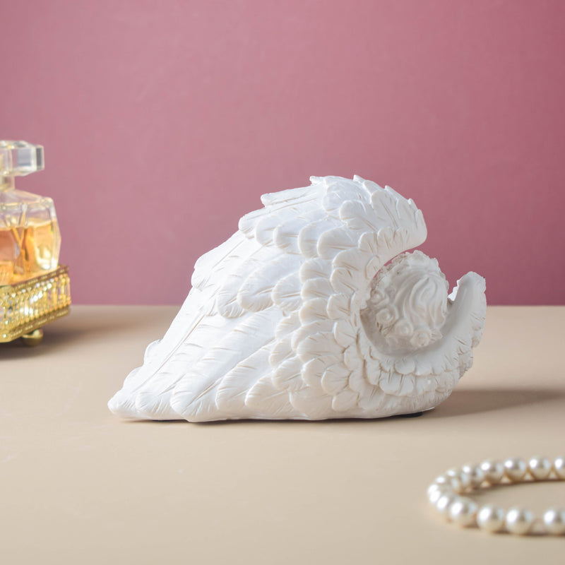 Sleeping Angel Statue White - Showpiece | Home decor item | Room decoration item