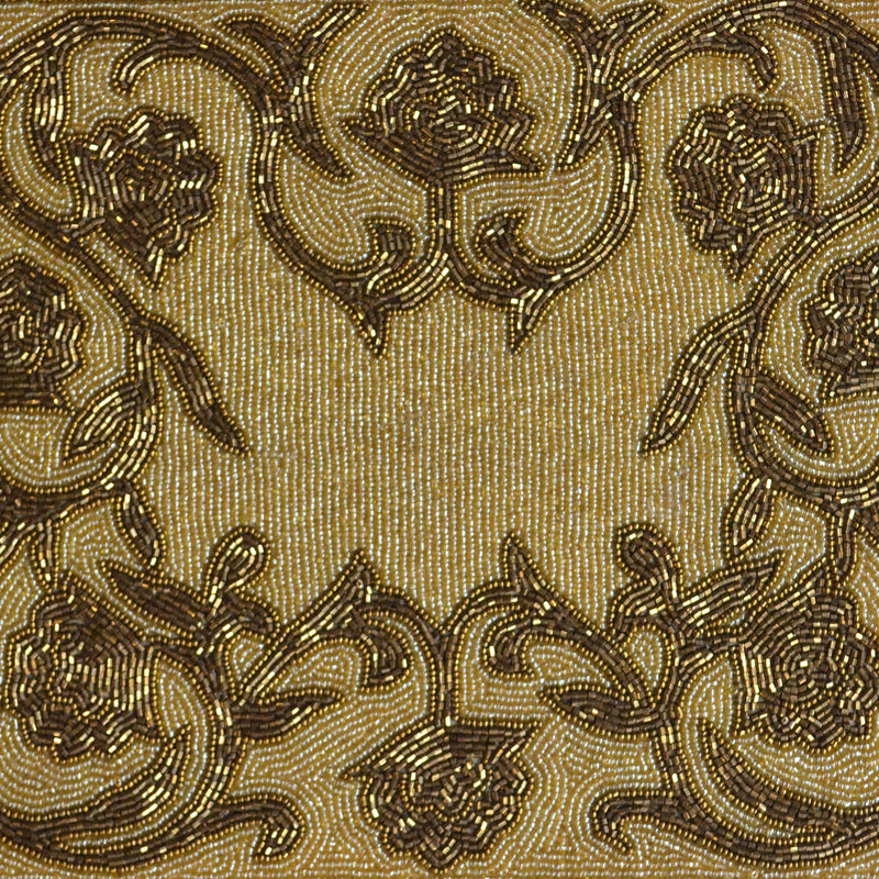 Beads Gold Rectangle Table Mat