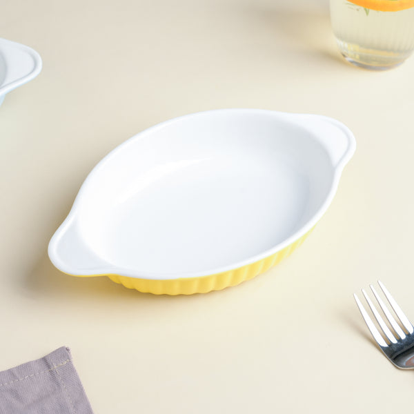 Sunny Side Up Oval Baking Plate 6 Inch - Baking Dish