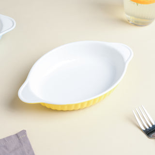 Sunny Side Up Oval Baking Plate 6 Inch