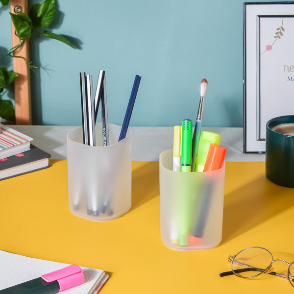 Pen Stand Matte White Set Of 2