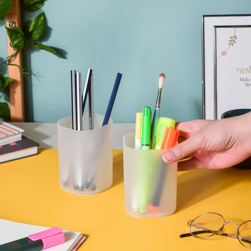 Pen Stand Matte White Set Of 2