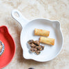 White Ceramic Dish With Handle - Baking Tray