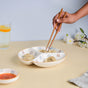 Feliz Sectioned Plate - Serving plate, snack plate, momo plate, plate with compartment | Plates for dining table & home decor