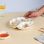Feliz Sectioned Plate - Serving plate, snack plate, momo plate, plate with compartment | Plates for dining table & home decor