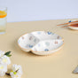 Feliz Sectioned Plate - Serving plate, snack plate, momo plate, plate with compartment | Plates for dining table & home decor