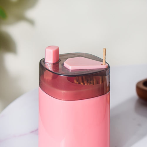 Pop-Up Toothpick Holder Dispenser Pink - Kitchen Tool