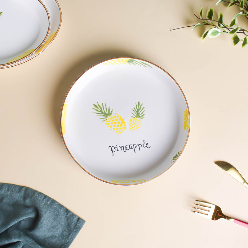 Pineapple Heart Plates Set of 5