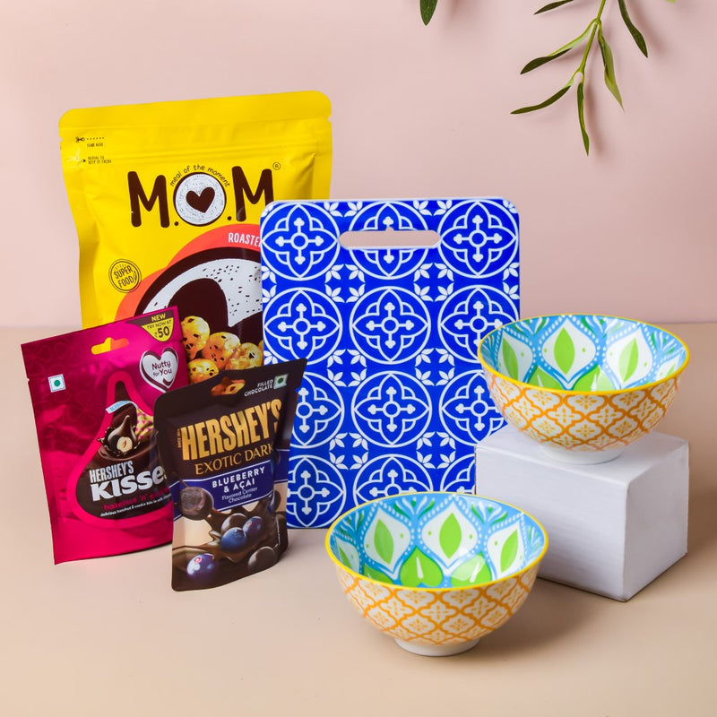 Mandala Bowl And Trivet Festive Hamper Set Of 7