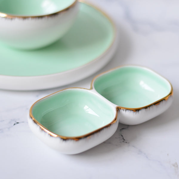 Section Bowl Mint - Bowls, snack serving bowls, section bowls, fancy serving bowls, small serving bowls | Bowls for dining table & home decor