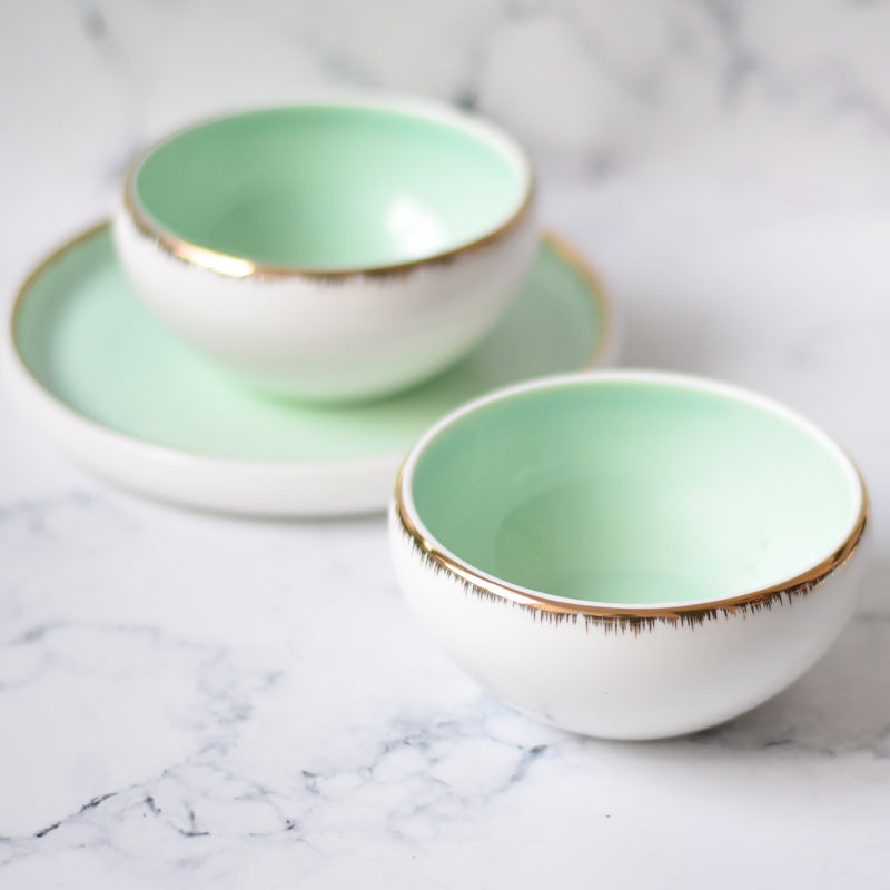 Salad Bowl Mint 300 ml - Bowl,ceramic bowl, snack bowls, curry bowl, popcorn bowls | Bowls for dining table & home decor