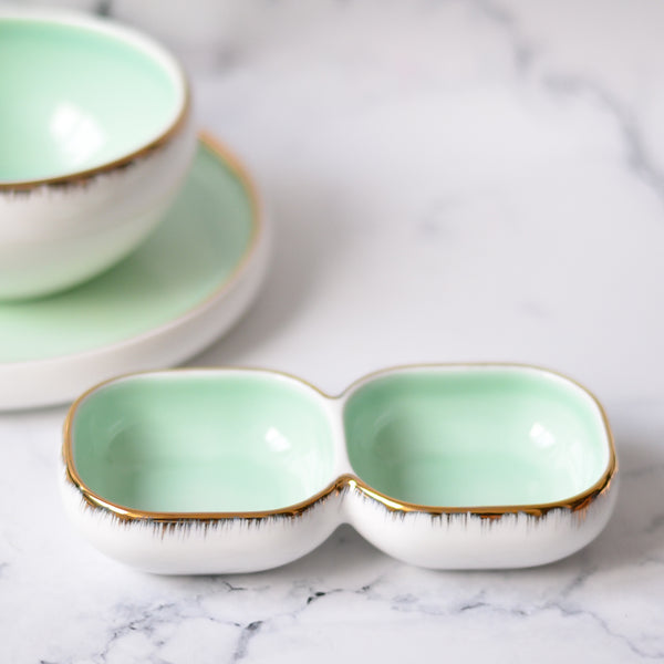 Section Bowl Mint - Bowls, snack serving bowls, section bowls, fancy serving bowls, small serving bowls | Bowls for dining table & home decor