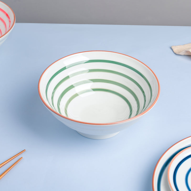 Spiral Green 22 Piece Dinner Set For 6
