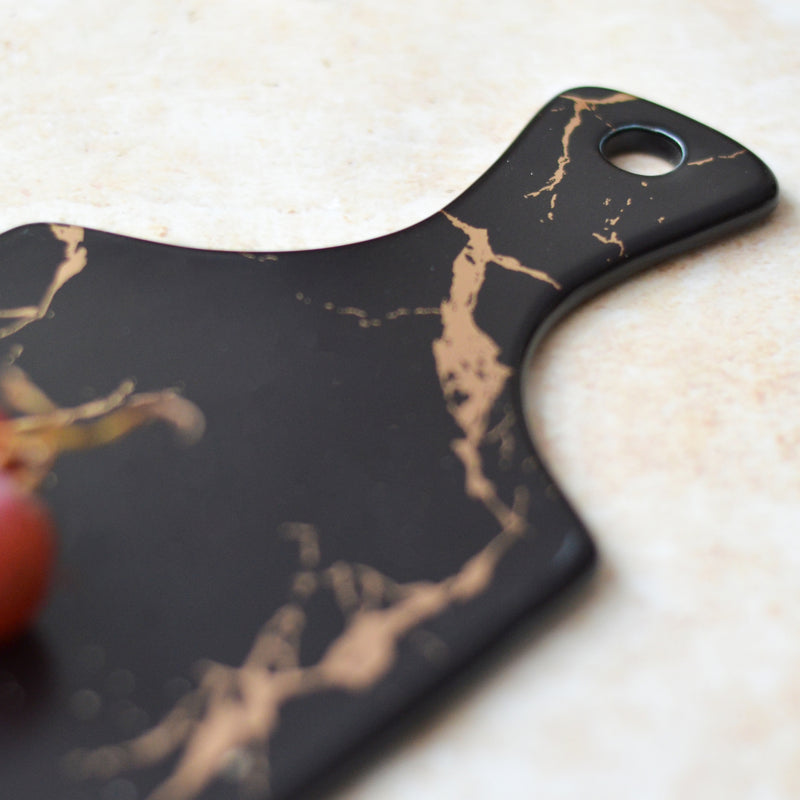 Black Marble Serving Platter - Ceramic platter, serving platter, fruit platter | Plates for dining table & home decor