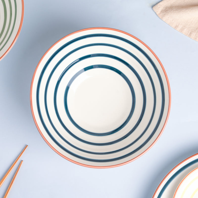 Blue Illusion Serving Bowl - Bowl, ceramic bowl, serving bowls, noodle bowl, salad bowls, bowl for snacks | Bowls for dining table & home decor