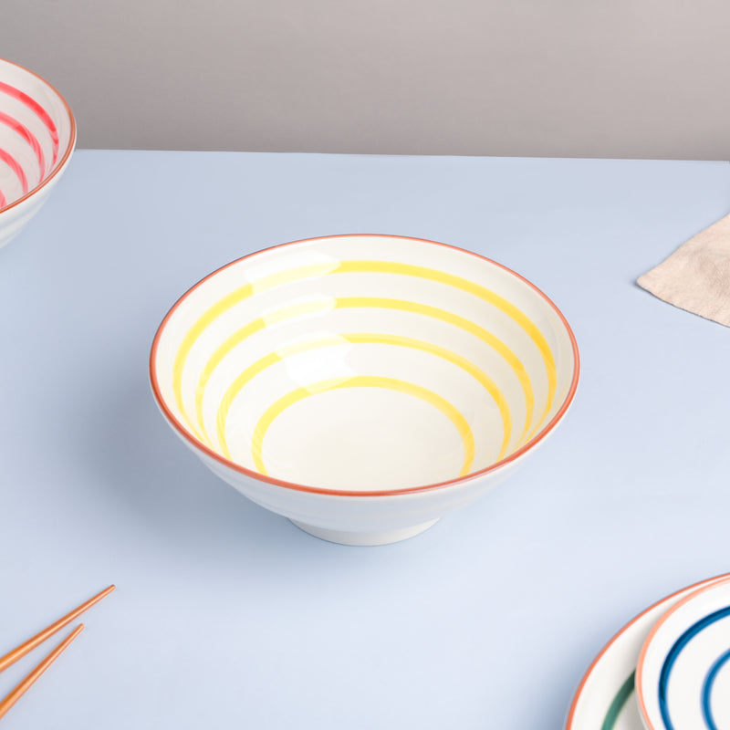 Spiral Yellow 22 Piece Dinner Set For 6