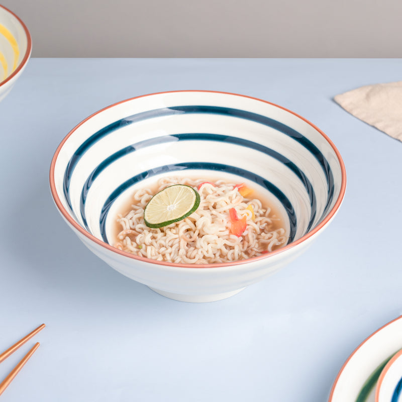 Blue Illusion Serving Bowl - Bowl, ceramic bowl, serving bowls, noodle bowl, salad bowls, bowl for snacks | Bowls for dining table & home decor