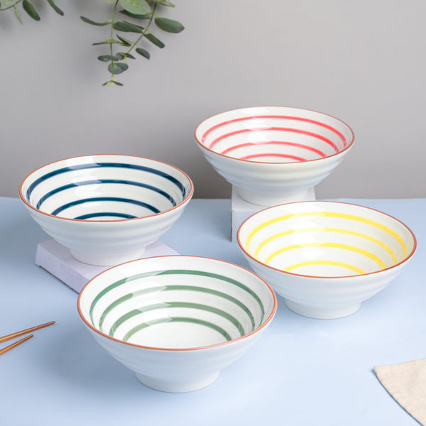 Blue Illusion Serving Bowl - Bowl, ceramic bowl, serving bowls, noodle bowl, salad bowls, bowl for snacks | Bowls for dining table & home decor