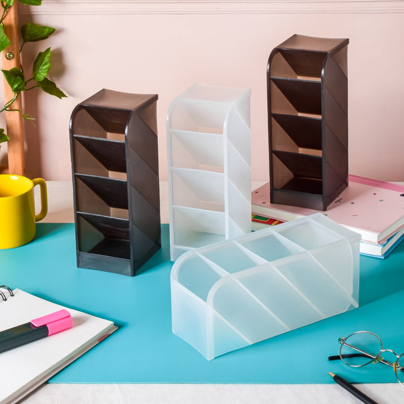 Slanting Desk Organiser Black Set Of 2