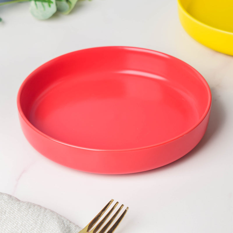 Solid Colored Deep Plate - Serving plate, snack plate, dessert plate | Plates for dining & home decor