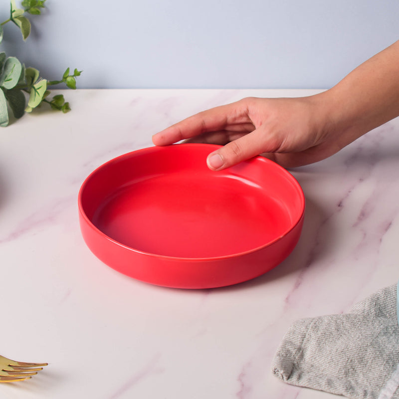 Solid Colored Deep Plate - Serving plate, snack plate, dessert plate | Plates for dining & home decor