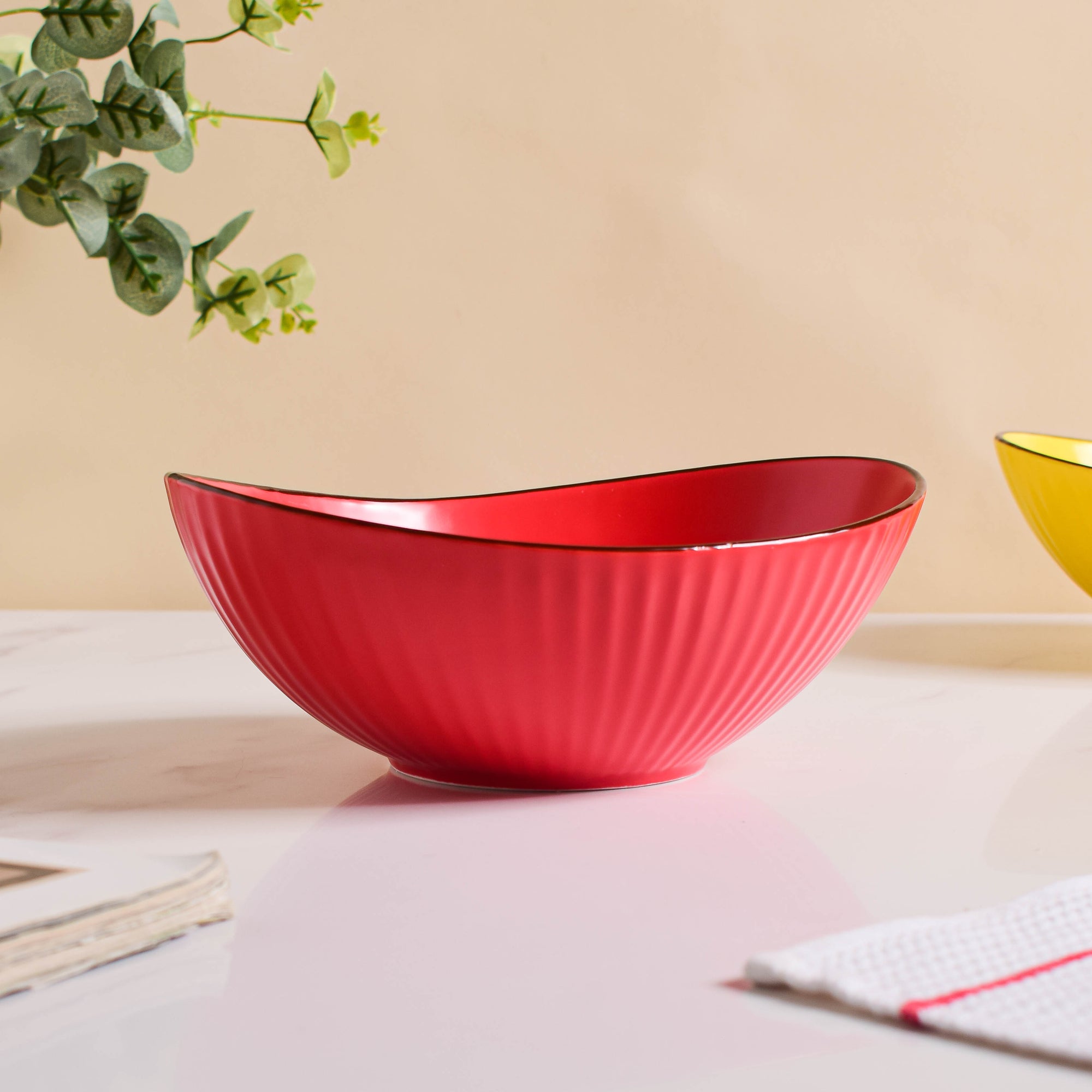 Ribbed Boat Serving Bowl Online Premium Serving Bowl Nestasia