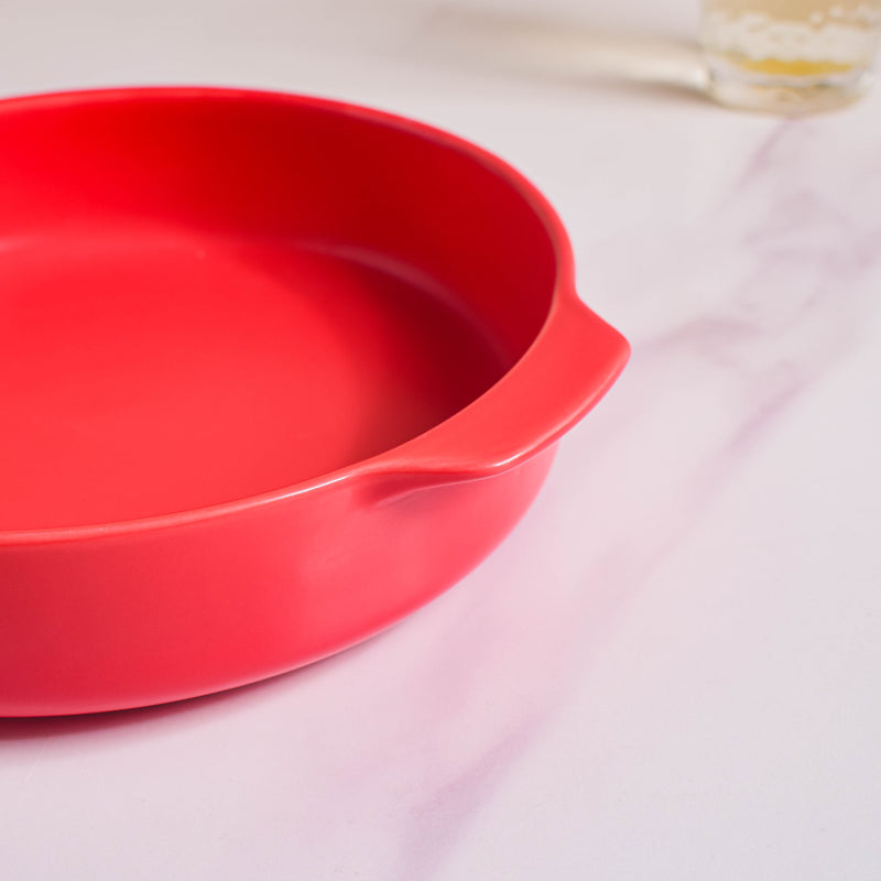 Solid Colored Baking Pot with Handle - Bowl, ceramic bowl, serving bowls, noodle bowl, salad bowls, bowl for snacks, baking bowls, large serving bowl, bowl with handle | Bowls for dining table & home decor