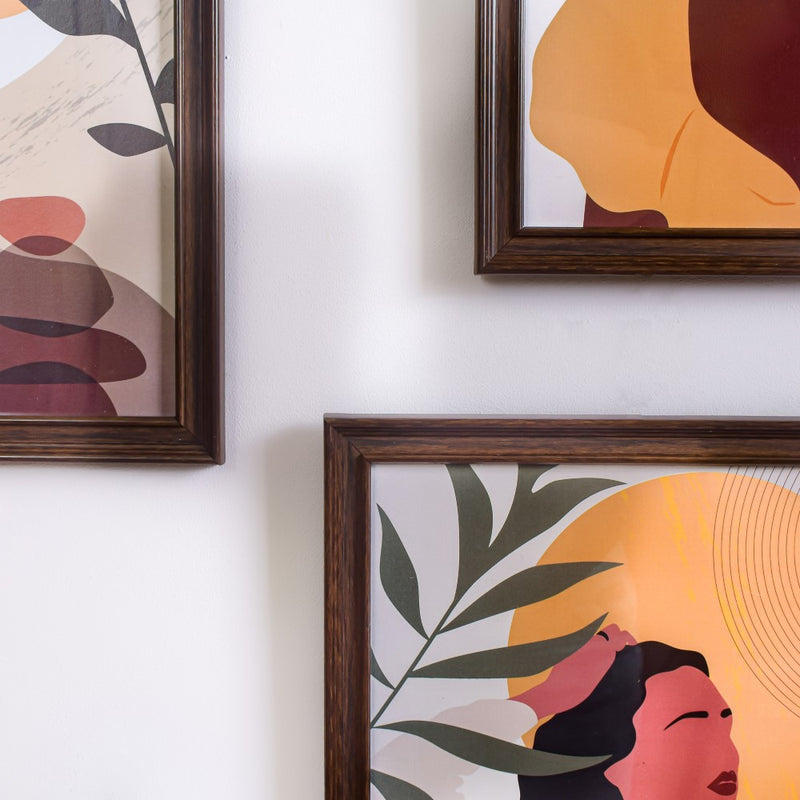 Boho Women Gallery Wall Art Set Of 3 18x13 Inch - Framed posters wall art for wall decoration, wall design | Room decoration items