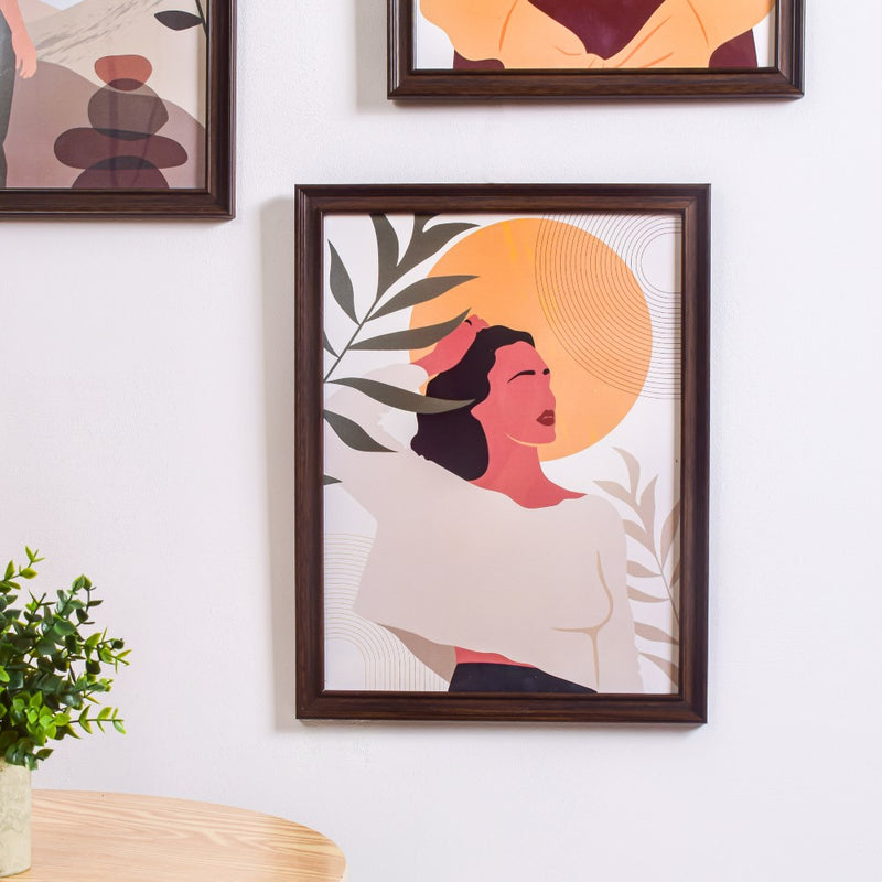 Boho Women Gallery Wall Art Set Of 3 18x13 Inch - Framed posters wall art for wall decoration, wall design | Room decoration items