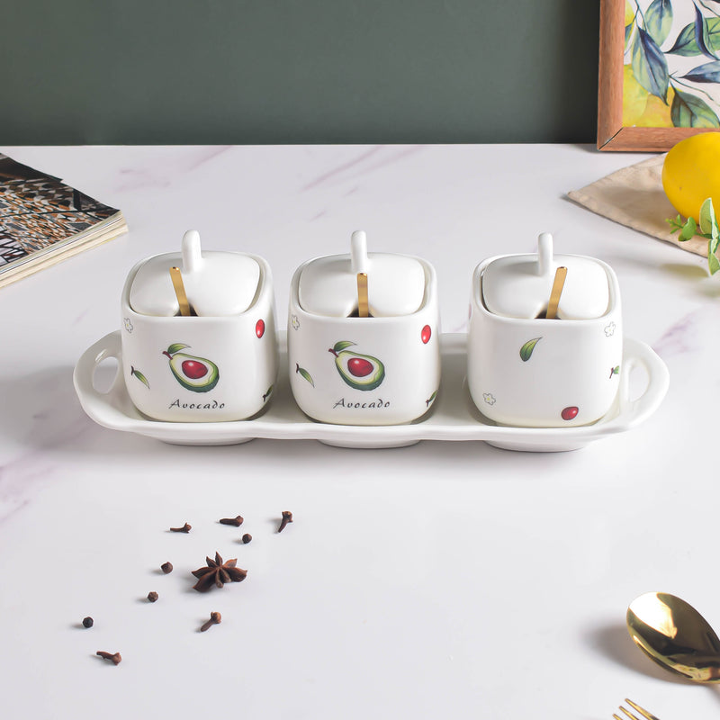 Avocado Spice Jar Set Of 3 - Jar