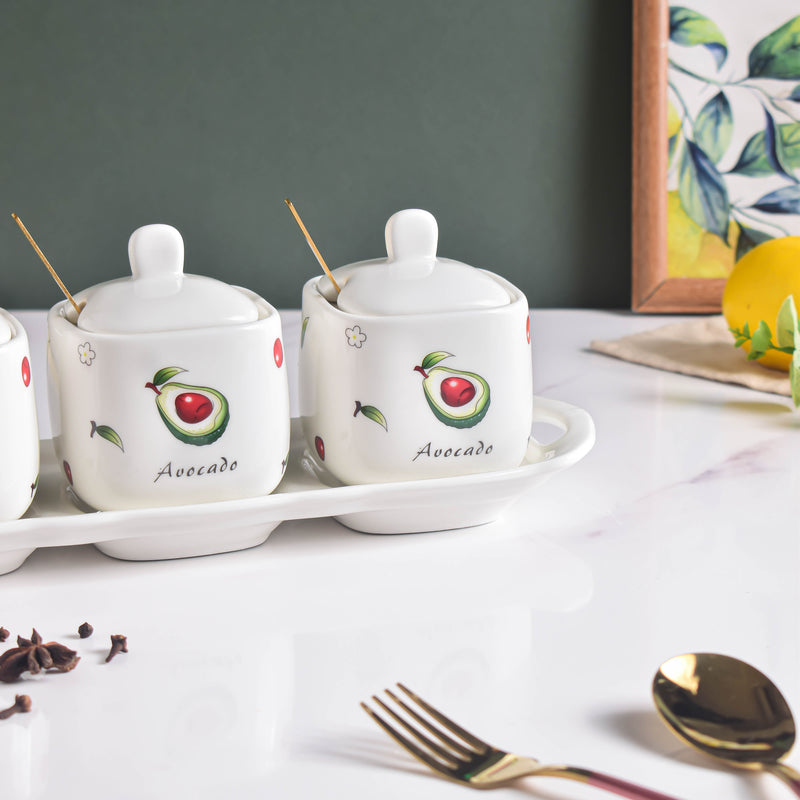 Avocado Spice Jar Set Of 3 - Jar