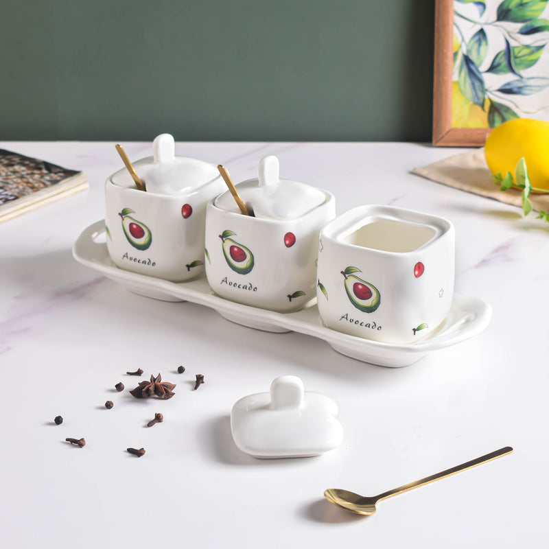 Avocado Spice Jar Set Of 3 - Jar