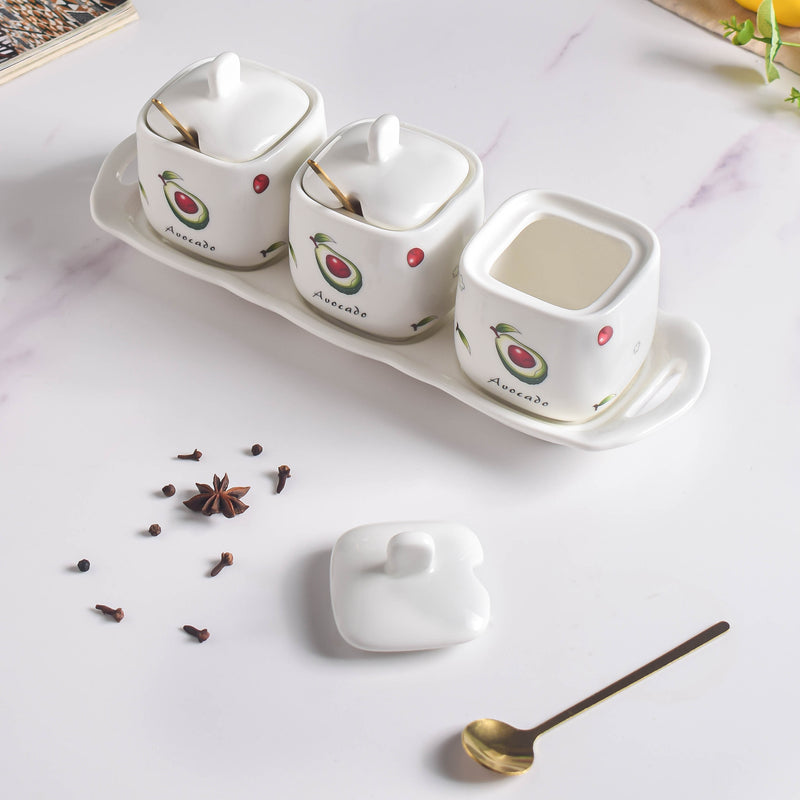Avocado Spice Jar Set Of 3 - Jar