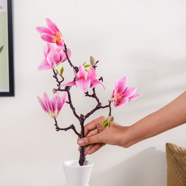 Decorative Lily Flower Stem Pink - Artificial flower | Home decor item | Room decoration item
