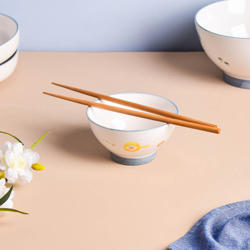 Patterned Soup Bowl Set For 4