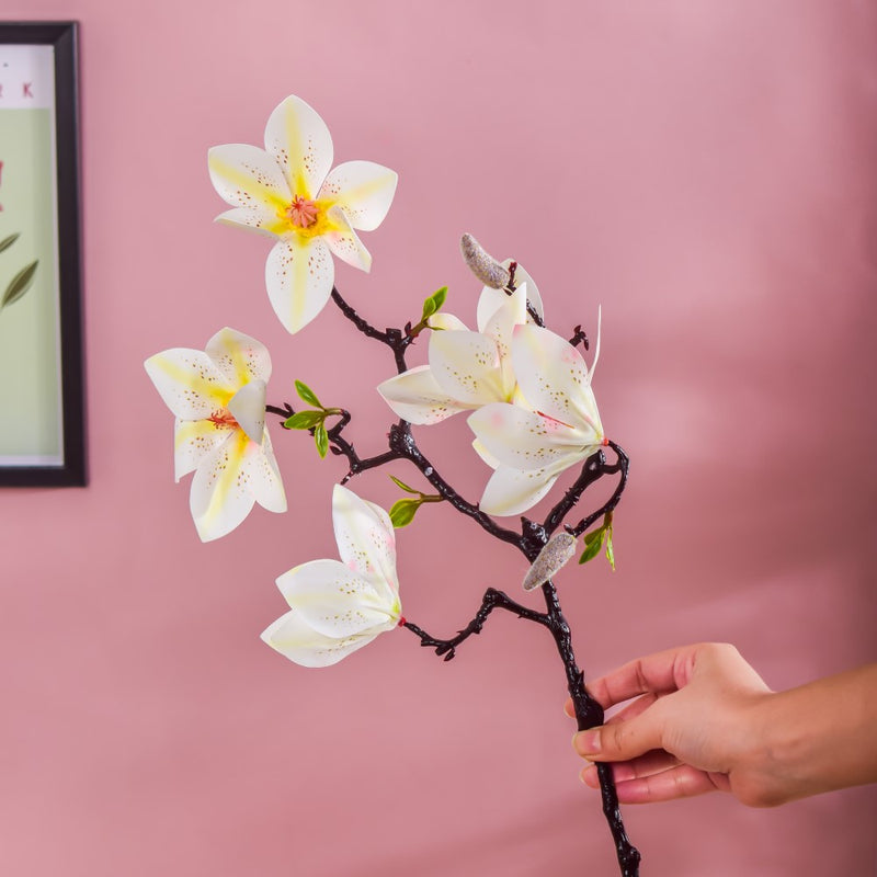 Decorative Lily Flower Stem White - Artificial flower | Home decor item | Room decoration item