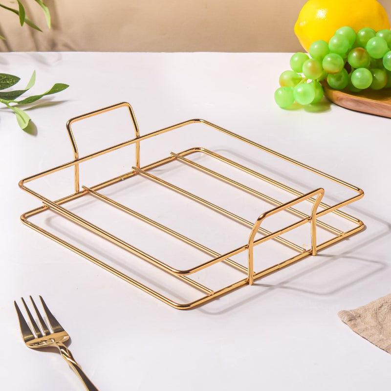 Gold Rim Crystal Bowls Tray Set Of 5 200ml - Serving bowls, small glass bowls, snack serving bowls, section bowls, fancy serving bowls | Bowls for dining table & home decor