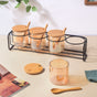 Amber Jars With Lid And Spoon Set Of 9 300ml - Jar