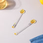 Glass Tea Spoon Set of 2 Yellow