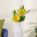 Artificial Lily Stem Yellow Set Of 2 - Artificial flower | Home decor item | Room decoration item