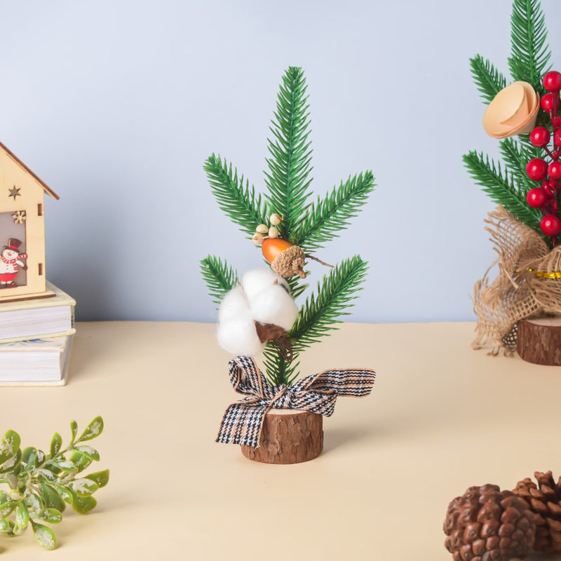 Acorn Cotton Christmas Table Decor 10 Inch - Artificial flower | Home decor item | Room decoration item